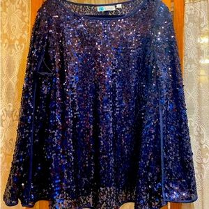 All Over Sequin Capelet